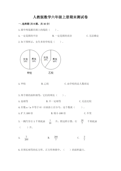 人教版数学六年级上册期末测试卷精品【突破训练】.docx