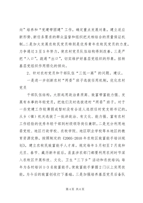 村级党组织及村党组织书记队伍建设调研汇报材料 (3).docx