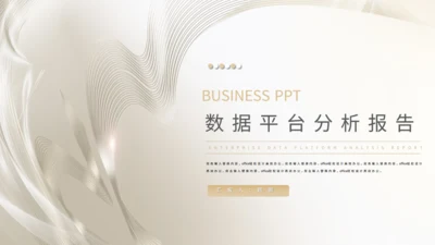 数据平台分析报告通用PPT商业计划书