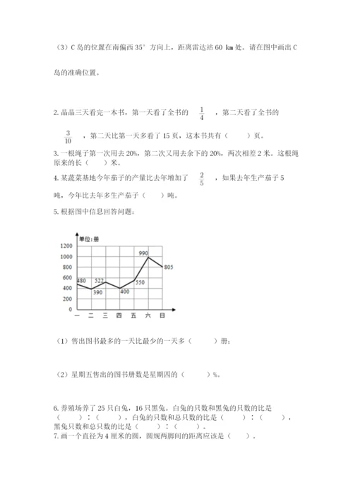 2022人教版六年级上册数学期末测试卷精品（综合题）.docx