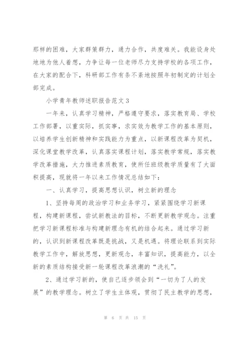 小学青年教师述职报告范文.docx