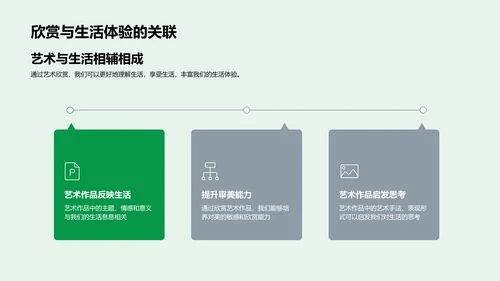 艺术欣赏教学报告PPT模板