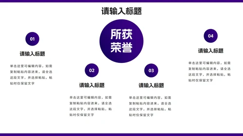 紫色简约几何新员工入职介绍PPT模板