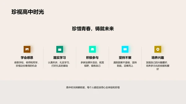 高中生活成长指南PPT模板