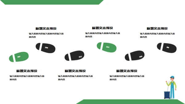 绿色家政服务打扫卫生保洁通用PPT模板