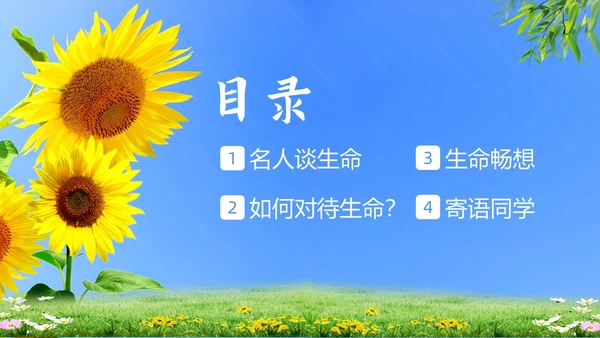生命教育认识生命珍爱生命教育主题班会PPT课件