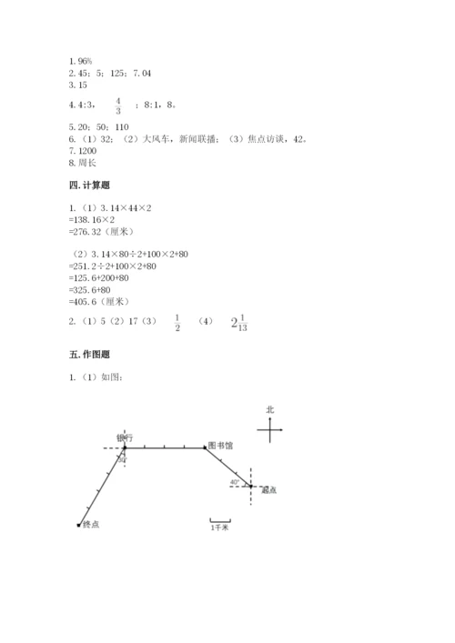 小学数学六年级上册期末测试卷及完整答案（必刷）.docx