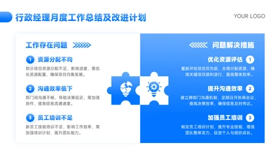 蓝色简约风总结