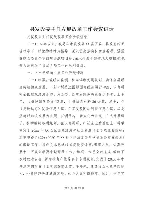 县发改委主任发展改革工作会议讲话.docx