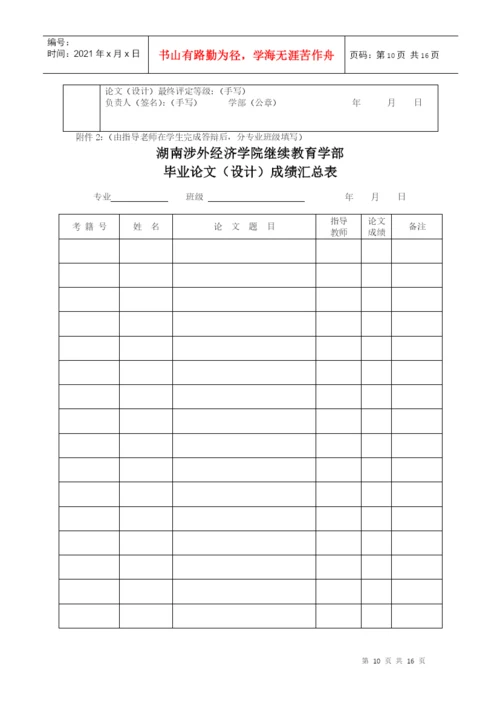 湖南涉外经济学院继续教育学部论文模板--通用.docx