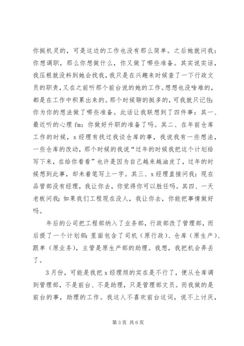 仓管工作一周年自我总结.docx