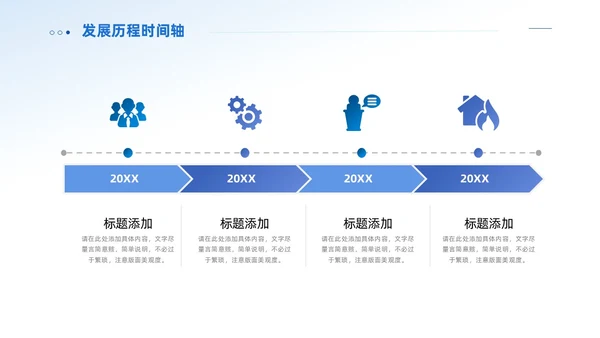 商务通用公司发展历程时间轴图表PPT
