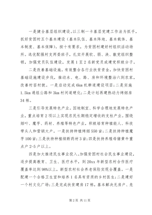 村级扶贫工作计划参考模板.docx