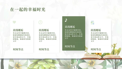 小清新婚礼策划方案PPT模板