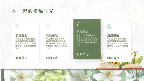 小清新婚礼策划方案PPT模板