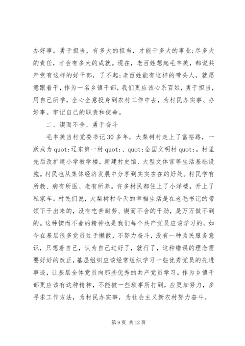 学习毛丰美伟大事迹心得.docx