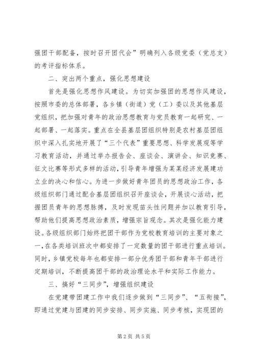 独家原创-县党建带团建经验交流材料.docx