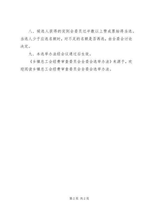 乡镇总工会经费审查委员会全委会选举办法.docx