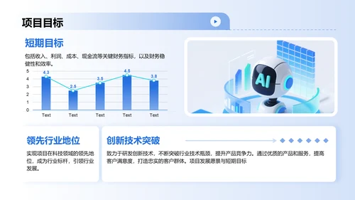 蓝色科技风科技风商业计划书PPT模板