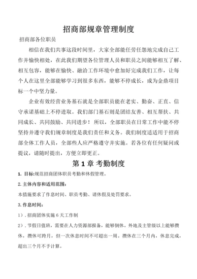 招商部标准规章管理核心制度.docx