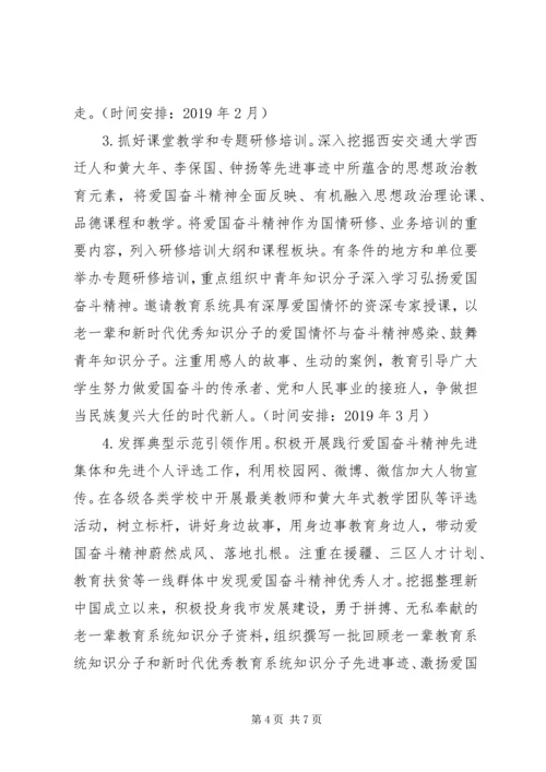 全市教育系统“弘扬爱国奋斗精神、建功立业新时代”活动方案.docx