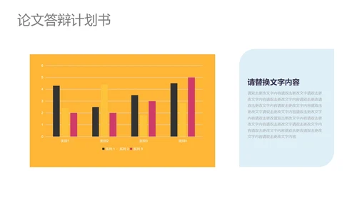 黄色简约风论文答辩计划书PPT模板