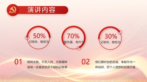 红色党建党支部工作汇报PPT党课