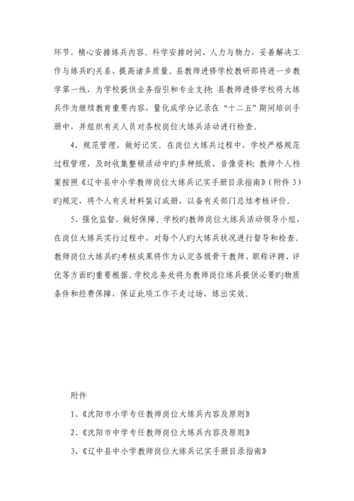 教师岗位大练兵实施专题方案.docx