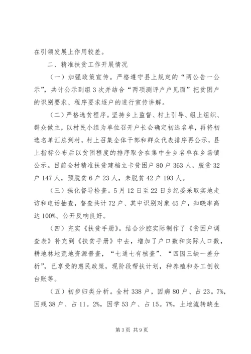 精准脱贫的自查报告.docx