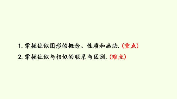 人教版数学九年级下册27.3 第1课时 位似图形的概念与画法课件（27张PPT)