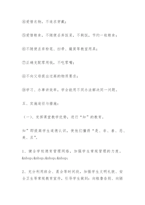 学生行为习惯养成教育工作计划 -计划.docx