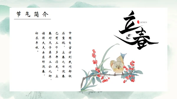 春风杨柳立春柳枝柳树通用PPT模板