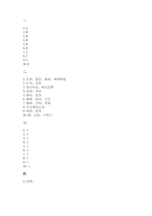 六年级下册道德与法治第二单元《爱护地球 共同责任》测试卷附答案（模拟题）.docx