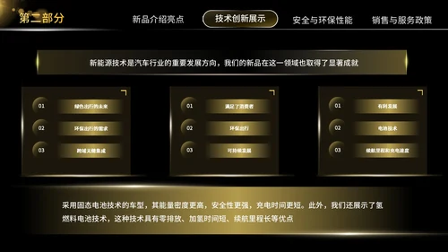 黄黑系汽车新闻发布会PPT模板