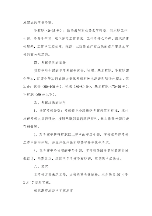 中学等级备课组考核办法和考核细则