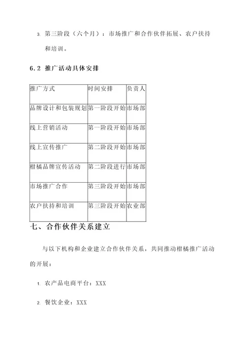 广东柑橘推广方案