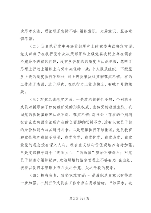 广元管理处党总支班子对照检查材料.docx
