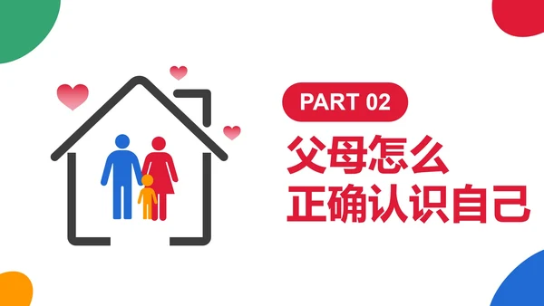 简约几何色块家庭亲子教育讲座PPT模板