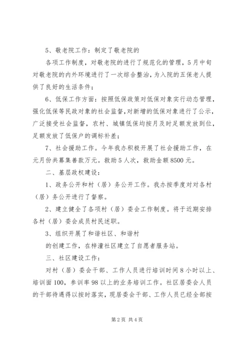 社会事务和人口与计划生育办公室XX年上半年工作总结.docx