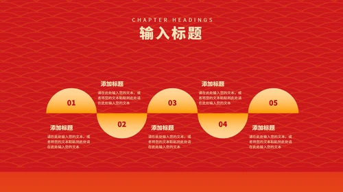 红色中国风虎年大吉新年节日庆典PPT模板
