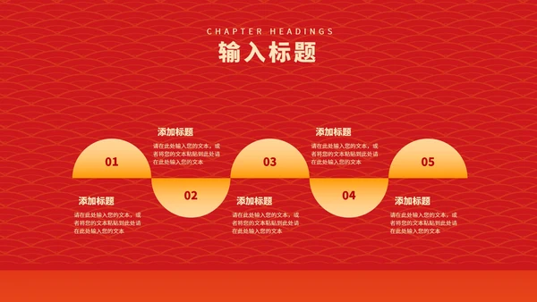 红色中国风虎年大吉新年节日庆典PPT模板
