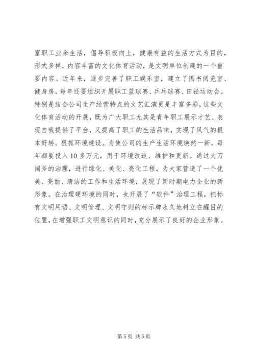 电力公司党委书记同志记功材料 (8).docx