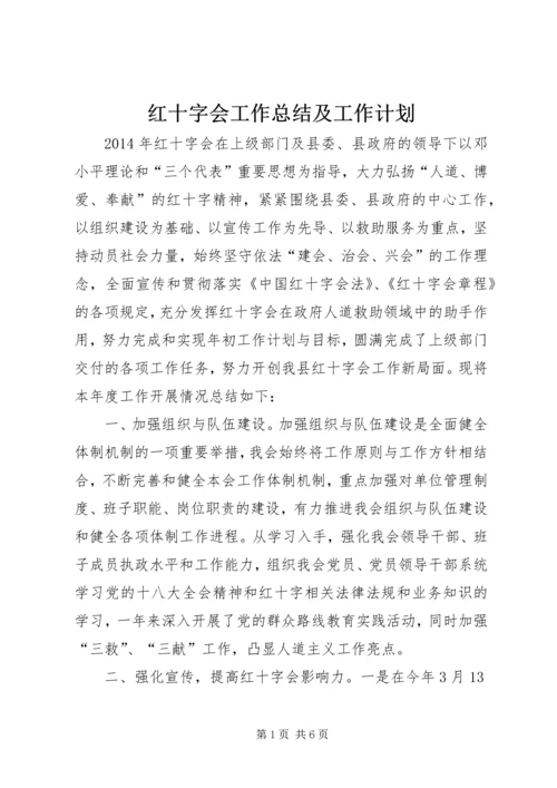 红十字会工作总结及工作计划.docx