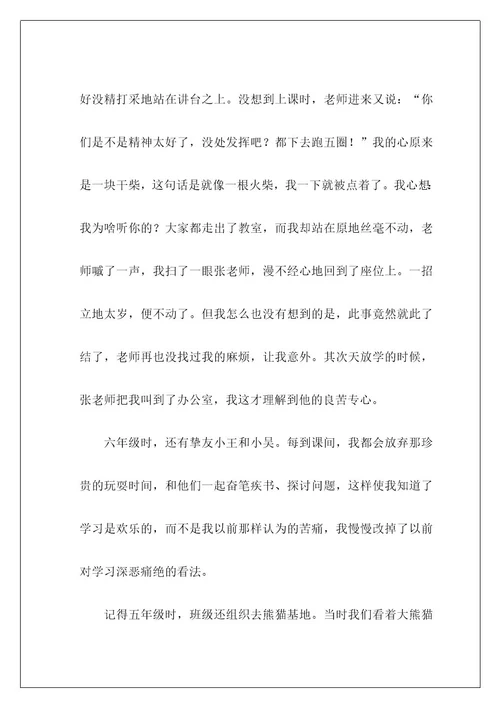 难忘小学作文42