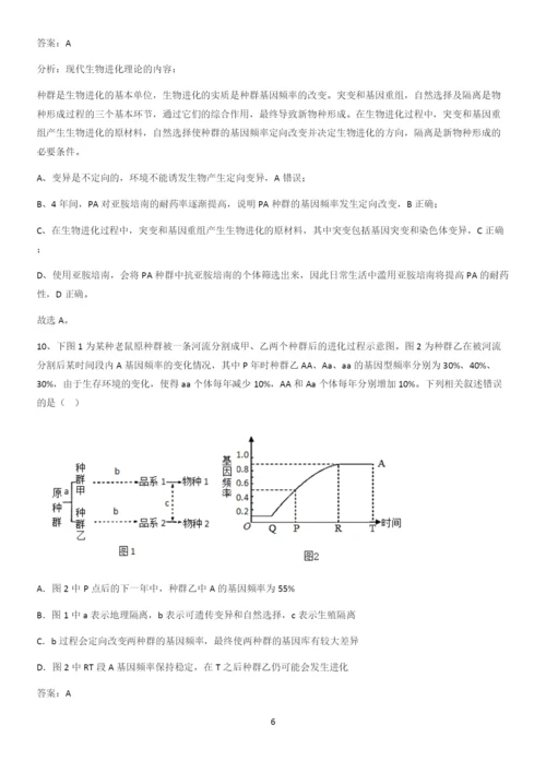 洛阳市高中生物必修二第六章生物的进化知识点汇总.docx