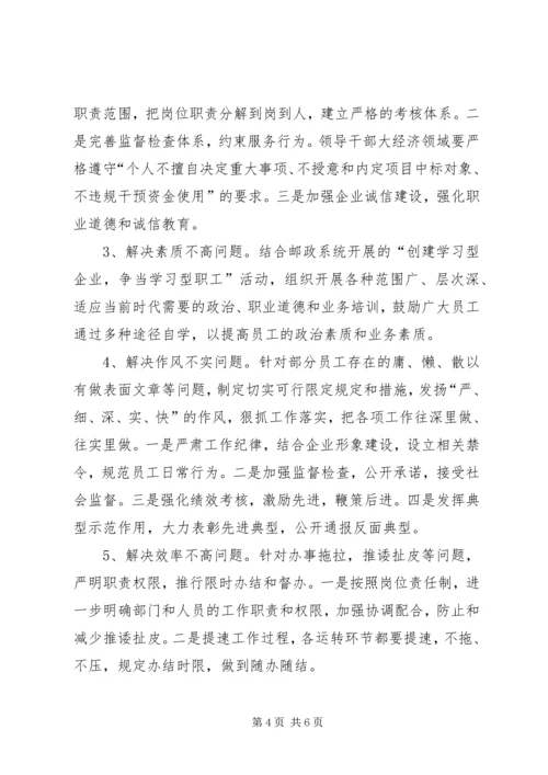 邮政局关于开展机关效能建设的实施方案 (5).docx