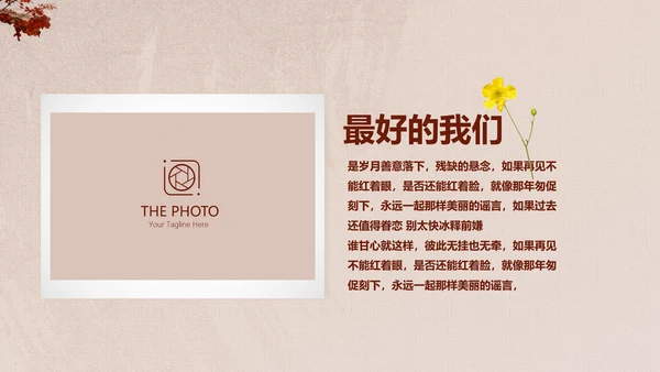 怀旧风格1020年同学联谊会PPT模板
