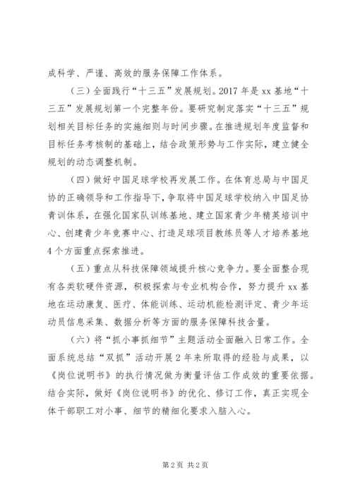 体育局基地某年工作计划.docx