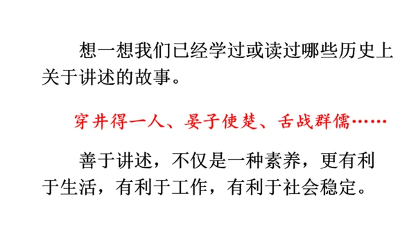 部编版八年级语文上册第1单元 口语交际 讲述 课件(共21张PPT)