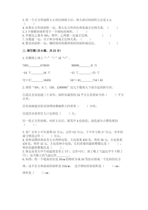 小学六年级下册数学期末卷（名校卷）.docx